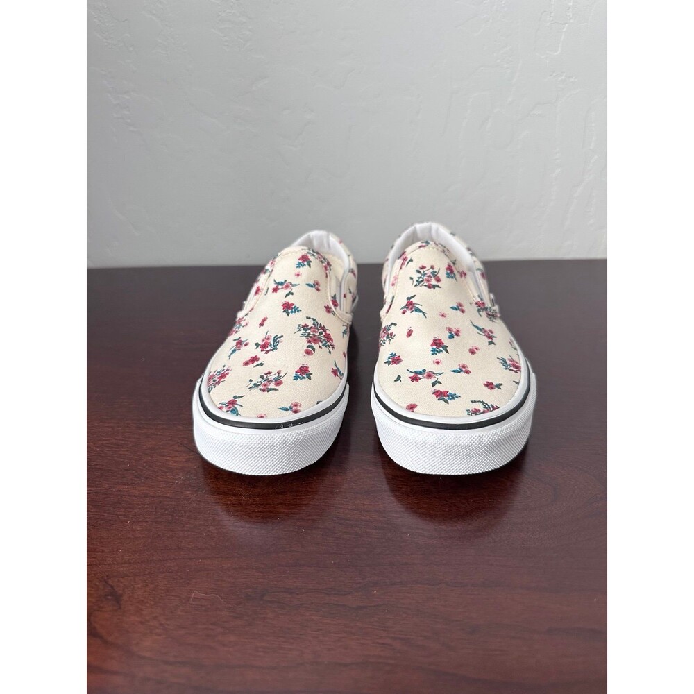 Vans Classic Slip On Ditsy Floral Womens 5 Cream Rose Canvas Shoes Discontinued - Picture 12 of 12